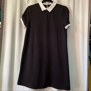 Zara Black “Wednesday Addams” Collared Dress